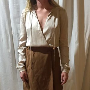 Diane vonFurstenburg silk and faux suede dress